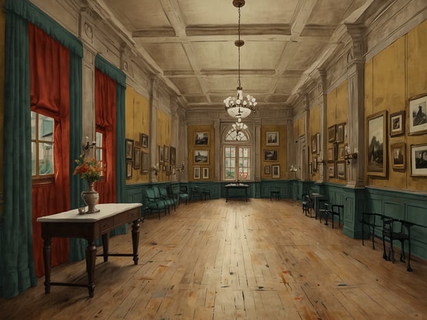 Das Bild zeigt einen stilvollen Raum, der möglicherweise Teil eines Museums ist. Die Wände sind in warmen Farbtönen gehalten, und der Raum ist mit Gemälden geschmückt, die an den Wänden hängen. Ein eleganter Tisch mit einer Blumenvase steht im Vordergrund, während sich bequeme Stühle entlang der Wände befinden. Die großen Fenster lassen viel Tageslicht herein und schaffen eine einladende Atmosphäre.Ein Besuch im Schiller Museum in Weimar bietet die Möglichkeit, in die Welt des Dichters Friedrich Schiller einzutauchen. Die wunderschöne Architektur und die beeindruckende Sammlung von Kunstwerken und persönlichen Gegenständen verbinden Geschichte und Kultur auf eine einzigartige Weise. Der Raum, der auf dem Bild zu sehen ist, könnte Teil der Ausstellungsräume sein, die Besuchern einen Einblick in das Leben und Wirken Schillers geben.
