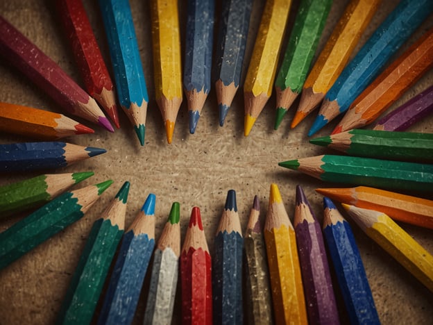 Auf dem Bild sind viele Buntstifte in verschiedenen Farben angeordnet, die einen Kreis bilden. Diese Anordnung kann kreativ inspiriert sein und lädt dazu ein, mit Farben zu experimentieren.Für die Fortbewegung vor Ort, wenn du mit Buntstiften arbeitest, hier einige Tipps:1. **Einen festen Platz wählen**: Achte darauf, dass dein Arbeitsplatz gut beleuchtet ist, um die Farben besser zu sehen und präziser zu arbeiten.2. **Farben sortieren**: Halte die Stifte nach Farbgruppen sortiert, damit du schnell die gewünschte Farbe findest.3. **Häufiges Üben**: Das regelmäßige Zeichnen oder Malen verbessert deine Technik und hilft, schneller Ergebnisse zu erzielen.4. **Ruhiges Umfeld**: Finde einen ruhigen Ort, um dich besser konzentrieren zu können, besonders wenn du komplexe Werke schaffst.5. **Bewegungspause**: Plane kurze Pausen ein, um dich zu dehnen oder kurz zu bewegen – das hilft, die Kreativität zu fördern.Viel Spaß beim Malen!