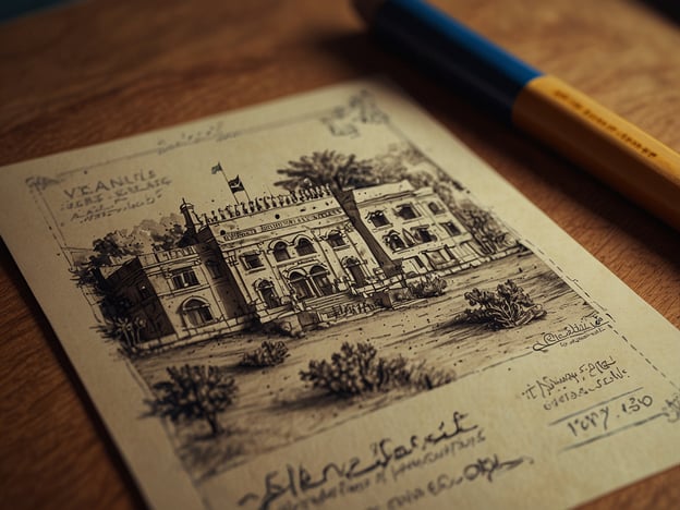 Auf dem Bild ist eine Zeichnung eines Gebäudes zu sehen, die anscheinend eine historische oder kulturelle Bedeutung hat. Wenn du nach Libyen reist, hier einige praktische Tipps:1. **Visum und Einreise**: Informiere dich über die aktuellen Visabestimmungen. Stelle sicher, dass du alle notwendigen Dokumente hast.2. **Sicherheit**: Überprüfe die Sicherheitslage vor deiner Reise. Es ist ratsam, lokale Reisehinweise zu beachten.3. **Kultur und Respekt**: Libyen hat eine reiche Kultur. Respektiere lokale Sitten und Gebräuche, insbesondere in religiösen Stätten.4. **Transport**: Plane deinen Transport im Voraus, besonders in abgelegenen Regionen. Mietwagen sind eine gute Option.5. **Sprache**: Arabisch ist die Hauptsprache. Ein paar Worte auf Arabisch zu lernen, kann hilfreich sein.6. **Gesundheitsversorgung**: Informiere dich über Impfungen und erleichtere dir den Zugang zu medizinischer Versorgung im Fall der Fälle.7. **Währungswechsel**: Informiere dich über die lokale Währung und wo du Geld wechseln kannst.8. **Sehenswürdigkeiten**: Plane Besuche zu historischen Stätten, wie Museen und antiken Ruinen, um das reiche Erbe Libyens zu erleben.Diese Tipps helfen dir, sicher und angenehm zu reisen.