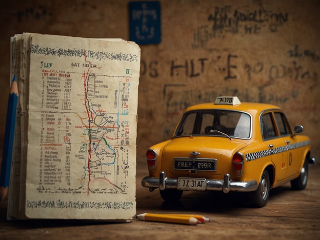 Auf dem Bild sind ein gelbes Taxis-Modell und eine aufgeschlagene Karte zu sehen. Hier sind einige praktische Tipps für deine Ägyptenreise:1. **Reiseplanung**: Nutze aktuelle Karten und Apps, um dich in Städten wie Kairo oder Luxor zurechtzufinden. Offline-Karten können hilfreich sein, falls das Internet nicht verfügbar ist.2. **Transport**: Taxis sind eine gängige Transportmethode. Verwende offizielle Taxis oder Apps wie Uber, um sicherzustellen, dass du faire Preise bezahlst.3. **Währung**: Die lokale Währung ist das ägyptische Pfund (EGP). Halte immer etwas Bargeld bereit, insbesondere in ländlichen Gebieten.4. **Vielfalt der Kulturen**: Sei offen für die lokale Kultur und den Lebensstil. Höflichkeit und Respekt sind wichtig, insbesondere im Umgang mit Einheimischen.5. **Sicherheit**: Informiere dich über die aktuellen Sicherheitslage und halte dich an die Ratschläge der örtlichen Behörden.Mit diesen Tipps solltest du gut auf deine Ägyptenreise vorbereitet sein!