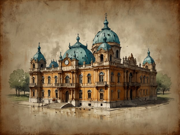 Auf dem Bild ist ein historisches Gebäude mit auffälligen Kuppeln und einer eleganten Fassade zu sehen. Solche architektonischen Stile sind oft in alten Stadtzentren europäischer Städte zu finden, die verschiedene historische Epochen reflektieren.Das Gebäude könnte ein Rathaus oder ein ehemaliges Verwaltungsgebäude sein, das in einer Zeit des wirtschaftlichen Wachstums und kulturellen Austauschs errichtet wurde. Der Einsatz von Ornamentik und die großen Fenster deuten darauf hin, dass Architektur und Kunst in dieser Zeit hoch geschätzt wurden.Historische Stätten wie diese erzählen Geschichten von politischen Entscheidungen, sozialem Leben und den kulturellen Strömungen, die die Region geprägt haben. Sie sind nicht nur architektonische Meisterwerke, sondern auch Zeugnisse der Geschichte, die wichtige Ereignisse und Entwicklungen in der Gemeinschaft erlebt haben.