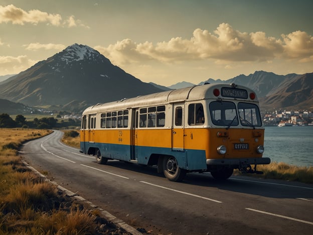 Auf dem Bild ist ein farbenfroher Bus zu sehen, der an einer Küstenstraße fährt, umgeben von einer beeindruckenden Berglandschaft. Der Bus scheint relativ alt zu sein und könnte für Reisen in landschaftlich reizvolle Gebiete genutzt werden.### Reiseplanung und praktische Tipps:1. **Wahl des Reisemittels**: Ein alter Bus wie dieser eignet sich hervorragend für road trips. Überlegen Sie, ob Sie ein ähnliches Fahrzeug mieten oder ein Wohnmobil für mehr Komfort nutzen möchten.2. **Routenplanung**: Nutzen Sie die Küstenstraßen, um atemberaubende Ausblicke auf die Berge und das Wasser zu genießen. Informieren Sie sich im Voraus über interessante Haltstellen.3. **Sicherheitsaspekte**: Überprüfen Sie vor der Abfahrt den Zustand des Fahrzeugs. Achten Sie auf vorherige Wartungsdokumente, um eine sichere Reise zu gewährleisten.4. **Packen**: Stellen Sie sicher, dass Sie genügend Wasser, Snacks und eventuell eine Notfallausrüstung dabei haben. Vergessen Sie nicht die Kamera für die wunderschönen Landschaften!5. **Erholungspausen**: Planen Sie regelmäßige Pausen ein, um die Umgebung zu erkunden, kleine Wanderungen zu unternehmen oder einfach nur die Aussicht zu genießen.Mit diesen Tipps sind Sie gut gerüstet für ein unvergessliches Abenteuer!