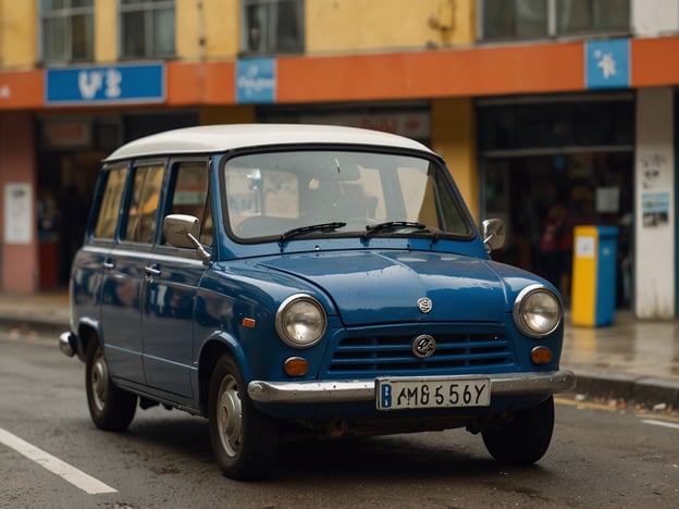 Auf dem Bild ist ein blauer Van oder Kombi zu sehen, der auf einer Straße geparkt ist.Hier sind einige praktische Tipps für deine Reise nach Laos:1. **Transport**: Nutze lokale Busse oder Tuk-Tuks, um die Umgebung günstig zu erkunden. In Städten wie Luang Prabang sind Fahrräder eine beliebte Fortbewegungsmöglichkeit.2. **Geld**: Die lokale Währung ist der Kip. Es ist ratsam, Bargeld in größeren Städten abzuheben, da kleinere Orte oft keine Geldautomaten haben.3. **Gesundheit**: Schütze dich vor Mücken, da Dengue-Fieber verbreitet ist. Trage Insektenschutzmittel und lange Kleidung, insbesondere in den Abendstunden.4. **Essen**: Probiere lokale Spezialitäten wie Larb oder Khao Soi. Achte darauf, in belebten Ständen zu essen, um frische und sichere Speisen zu erhalten.5. **Kultur**: Respektiere lokale Bräuche, besonders in religiösen Stätten. Kleide dich angemessen und sei höflich im Umgang mit Einheimischen.6. **Sprache**: Einfache Phrasen auf Lao können sehr hilfreich sein. „Sabaidee“ bedeutet „Hallo“ und ist ein guter Eisbrecher.Viel Spaß bei deiner Reise!