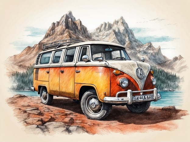 Auf dem Bild ist ein klassischer, orange-weißer VW-Bus vor einer beeindruckenden Berglandschaft zu sehen. Um deinen Besuch in der Natur oder bei einem ähnlichen Ausblick optimal zu gestalten, hier einige Tipps:
1. **Frühzeitig starten**: Beginne deinen Tag früh, um die besten Lichtverhältnisse für Fotos zu nutzen und Menschenmengen zu vermeiden.
2. **Ausrüstung**: Nimm genügend Wasser, Snacks und eine Kamera oder dein Smartphone mit, um die schönen Landschaften festzuhalten.
3. **Wanderschuhe**: Trage bequeme Wanderschuhe, besonders wenn du in den Bergen unterwegs bist.
4. **Respektiere die Natur**: Achte darauf, keinen Müll zu hinterlassen und halte dich an die Wege, um die Tier- und Pflanzenwelt zu schützen.
5. **Wettercheck**: Überprüfe die Wettervorhersage und kleide dich entsprechend. Schichten sind oft die beste Wahl.
6. **Entspanne dich**: Nimm dir Zeit, die Aussicht zu genießen und das Ambiente aufzunehmen.
Viel Spaß beim Erkunden!
