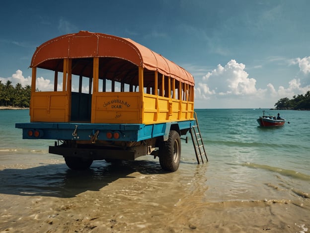 Auf dem Bild ist ein buntes Boot auf einem Strand zu sehen, das teilweise im Wasser steht. Der Himmel ist klar mit einigen Wolken, und im Hintergrund sieht man Palmen.**Reisetipps:**1. **Besuchen Sie lokale Strände:** Suchen Sie nach weniger bekannten Stränden in der Nähe, um den Touristenmassen zu entkommen und die ruhige Atmosphäre zu genießen.2. **Bootstouren unternehmen:** Nutzen Sie die Gelegenheit für Bootsausflüge um die Gegend zu erkunden. Oft können Sie dabei versteckte Buchten und unberührte Strände entdecken.3. **Einheimische Restaurants ausprobieren:** Besuchen Sie kleine, lokale Essensstände oder Restaurants, um authentische Küche und frischen Fisch zu genießen.4. **Wassersportaktivitäten:** Informieren Sie sich über Wassersport wie Kajakfahren oder Schnorcheln, um die Unterwasserwelt zu erkunden.**Geheimtipps:**- Frühmorgens fischen gehen: Ein Erlebnis, bei dem Sie die Ruhe des Morgens genießen können, während die Einheimischen ihre täglichen Aktivitäten beginnen.- Fotografieren Sie während der goldenen Stunde: Die frühen Morgen- oder späten Abendstunden bieten das beste Licht für atemberaubende Fotos.- Sprechen Sie mit den Einheimischen: Sie geben Ihnen oft die besten Tipps zu versteckten Orten und Aktivitäten, die nicht in Reiseführern zu finden sind.