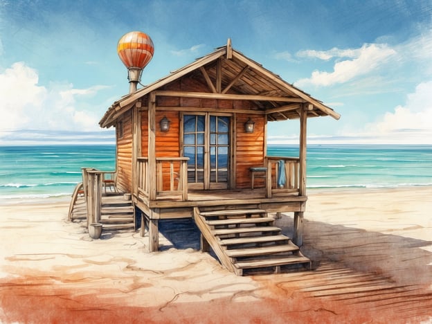 Auf dem Bild ist eine malerische Strandhütte zu sehen, die direkt am Meer steht. Diese Art von Lage könnte in einem Resort viele Top-Attraktionen bieten, wie zum Beispiel:
1. **Strandaktivitäten**: Schwimmen, Sonnenbaden und Sandburgen bauen.
2. **Wassersport**: Möglichkeiten zum Schnorcheln, Kajakfahren oder Stand-Up-Paddling.
3. **Wellness-Bereich**: Entspannung mit Massagen und Spa-Behandlungen mit Blick auf das Meer.
4. **Gastronomie**: Strandbars und Restaurants, die frische Meeresfrüchte und exotische Cocktails anbieten.
5. **Aktivurlaub**: Wanderungen oder Fahrradtouren entlang der Küste.
Solche Attraktionen machen den Aufenthalt in einem Resort direkt am Strand besonders attraktiv und unvergesslich.