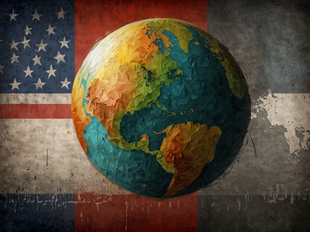 Das Bild zeigt eine stilisierte Erde vor einem Hintergrund, der die Flaggen der USA und Frankreich darstellt. Aktuelle Herausforderungen und Entwicklungen, die in diesem Kontext relevant sind, umfassen:1. **Globale Zusammenarbeit**: Die Beziehung zwischen den USA und Frankreich ist entscheidend, besonders in Zeiten globaler Krisen wie dem Klimawandel und geopolitischen Spannungen.2. **Klima- und Umweltfragen**: Beide Länder spielen eine wichtige Rolle in internationalen Klimaabkommen, wobei gemeinsame Anstrengungen zur Reduktion von CO2-Emissionen und zum Schutz der Umwelt erforderlich sind.3. **Sicherheit und Verteidigung**: In Anbetracht aktueller geopolitischer Herausforderungen, beispielsweise in Bezug auf Russland und China, müssen die USA und Frankreich ihre strategische Partnerschaft weiter stärken.4. **Internationale Handelspolitik**: Die wirtschaftlichen Beziehungen zwischen diesen Ländern sind von Bedeutung, gerade im Hinblick auf Handelsabkommen und wirtschaftliche Stabilität nach der Pandemie.Insgesamt symbolisiert das Bild die wichtigen Verbindungen und Herausforderungen in der internationalen Gemeinschaft zwischen diesen beiden Nationen.