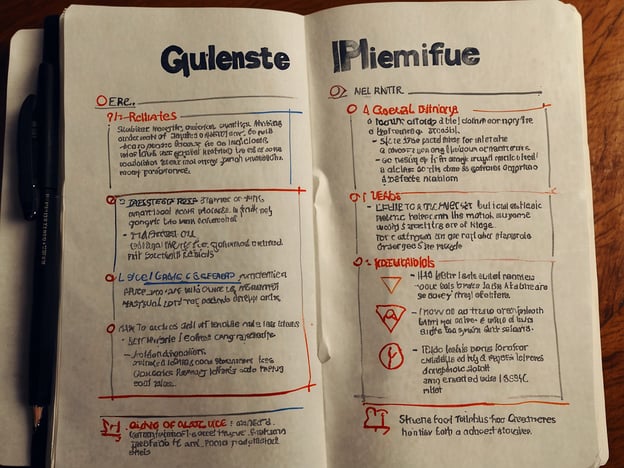 Auf dem Bild ist ein offenes Notizbuch zu sehen, das Informationen oder praktische Tipps zu Guinea enthält. Die Seiten scheinen verschiedene Themen zu behandeln, wie Reisehinweise, kulturelle Aspekte und möglicherweise gesundheitliche Hinweise. Die Texte sind in einer Mischung aus verschiedenen Schriftarten und Farben strukturiert, was darauf hindeutet, dass es sich um persönliche Notizen handelt.Hier sind einige praktische Reisetipps für Guinea:1. **Visa und Einreise**: Informiere dich im Voraus über die Visa-Anforderungen. Verschiedene Nationalitäten benötigen ein Visum, das oft im Voraus beantragt werden muss.2. **Gesundheitsvorsorge**: Impfungen, insbesondere gegen Gelbfieber und Malaria, sind wichtig. Packe Mückenschutzmittel ein und vermeide unsichere Nahrungsmittel, um gesundheitliche Probleme zu vermeiden.3. **Kultur und Sprache**: Eine grundlegende Kenntnis der Landessprachen wie Französisch und lokale Dialekte ist hilfreich. Respektiere die kulturellen Gepflogenheiten der Menschen.4. **Transport**: Nutze öffentliche Verkehrsmittel oder arrangiere Transfers im Voraus. Die Straßenverhältnisse können herausfordernd sein.5. **Sicherheit**: Achte auf persönliche Sicherheit und informiere dich über mögliche riskante Gebiete in den Städten.Diese Tipps können deinen Aufenthalt in Guinea angenehmer und sicherer gestalten.