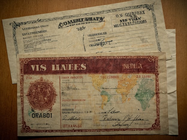 Auf dem Bild sind historische Dokumente zu sehen, die anscheinend mit Reisen und Transport zu tun haben. Oben befindet sich ein Papier, das möglicherweise eine Art Einladung oder Reisegenehmigung darstellt, während das untere Dokument wie eine Art Währung oder Reisepass aussieht.### Praktische Informationen für Reisende:1. **Reisedokumente**: Überprüfen Sie bei internationalen Reisen, welche speziellen Papiere oder Visa erforderlich sind. Historische Dokumente können manchmal als Inspiration dienen, aber die aktuellen Anforderungen sind entscheidend.2. **Sicherheit**: Bewahren Sie wichtige Dokumente wie Reisepass, Visa und Tickets an einem sicheren Ort auf und machen Sie Kopien für den Fall eines Verlusts.3. **Verständnis der Zahlungsmittel**: Wenn Sie in ein Land reisen, das eine andere Währung verwendet, informieren Sie sich über die aktuellen Wechselkurse und Zahlungsmethoden.4. **Historisches Wissen**: Das Verständnis der Geschichte eines Landes kann Ihre Reise bereichern. Recherchieren Sie lokale Bräuche, Traditionen und die Entwicklung von Transport und Handel.5. **Dokumentenaufbewahrung**: Nutzen Sie wasserdichte Hüllen für Dokumente, um sie während Ihrer Reise zu schützen, besonders bei Outdoor-Aktivitäten oder in feuchten Klimazonen.Diese Tipps helfen Ihnen, Ihre Reise sicherlich angenehmer und sicherer zu gestalten.
