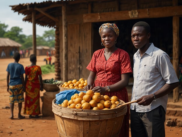 Auf dem Bild sind zwei Personen zu sehen, die an einem Marktstand mit Korbfrüchten stehen. Praktische Reisetipps für Malawi sind:1. **Marktkultur erleben**: Die lokalen Märkte sind lebendig und bieten frische, einheimische Produkte. Versuchen Sie, die freundlichen Verkäufer zu kontaktieren und zu handeln.2. **Sicherheit**: Achten Sie auf Ihre Wertsachen und seien Sie vorsichtig in belebten Gegenden. Es ist immer besser, in Gruppen zu reisen.3. **Transportmöglichkeiten**: Malawis öffentliche Verkehrsmittel sind kostengünstig. Matatus (Minibusse) verbinden größere Städte, aber seien Sie auf überfüllte Bedingungen vorbereitet.4. **Essen und Trinken**: Probieren Sie lokale Spezialitäten wie Nsima (Maisbrei) und frische Früchte, die in den Märkten verkauft werden.5. **Kulturelle Etikette**: Respektieren Sie lokale Bräuche und Traditionen. Ein höfliches Lächeln und ein freundliches „Jambo“ (Hallo) können viel bewirken.Viel Spaß beim Entdecken von Malawi!