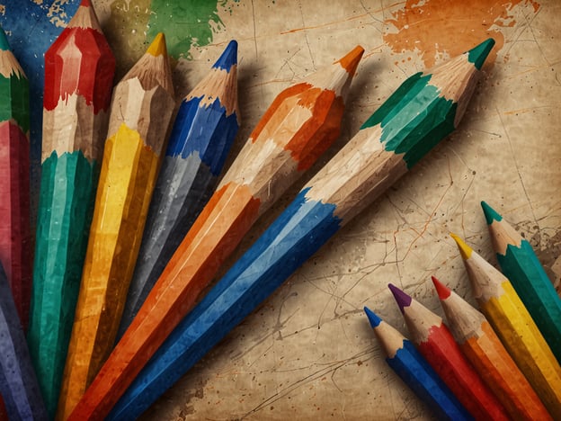 Auf dem Bild sind viele Buntstifte in verschiedenen Farben zu sehen, die in einer kreativen Anordnung präsentiert sind. Diese Vielfalt an Farben symbolisiert die kulturelle Vielfalt und die verschiedenen Traditionen, die in der Kunst und im kreativen Ausdruck zu finden sind.Farben und Materialien wie Holz, aus denen die Stifte gefertigt sind, können in verschiedenen Kulturen unterschiedliche Bedeutungen haben. Zum Beispiel wird in vielen Traditionen die Farbe Rot mit Energie und Leidenschaft assoziiert, während Blau oft für Ruhe und Frieden steht.Das Zeichnen und Malen ist eine universelle Aktivität, die in vielen Kulturen praktiziert wird und dadurch Menschen verbindet, unabhängig von ihren Herkunftsländern oder Traditionen. Die Darstellung von Farben und Formen kann auch für die Vielfalt in der Natur und in der menschlichen Erfahrung stehen und zum Ausdruck bringen, wie individuelle Kulturen ihre eigene Identität und Geschichte visuell kommunizieren.