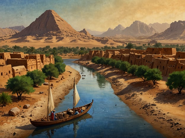 Auf dem Bild könnte man eine malerische Landschaft sehen, die an den Sudan erinnert. Im Sudan sind Flussfahrten auf dem Nil eine beliebte Aktivität, und man könnte sich vorstellen, dass die Szene ein Boot zeigt, das sanft über das Wasser gleitet. Diese Art von Erlebnissen ermöglicht es Reisenden, die Natur und Kultur des Landes aus einer einzigartigen Perspektive zu genießen.Die umliegende Wüstenlandschaft und die Berge sind typisch für die Region und könnten für Wanderungen und Abenteuertouren genutzt werden. Einige Gebiete im Sudan sind für ihre historischen Stätten bekannt, wie die antiken Pyramiden von Meroë oder die Städte der Nubier, die auch solche beeindruckenden Landschaften umfassen. Der Besuch solcher Stätten wäre ein faszinierender Teil einer Reise in dieses vielfältige Land.