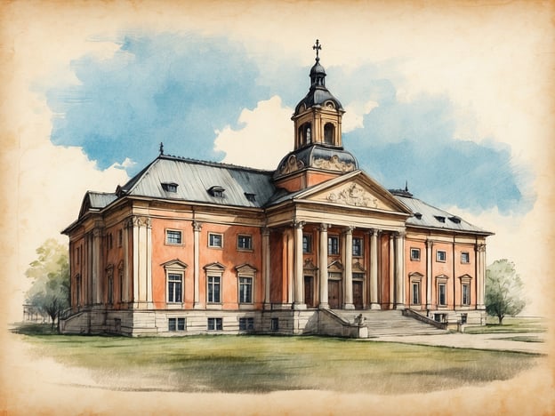 Auf dem Bild ist ein historisches Gebäude zu sehen, das an die Architektur des 18. Jahrhunderts erinnert. Es könnte sich um ein Renaissance- oder Barockgebäude handeln, da es Säulen und einen markanten Giebel hat.
Über die Geschichte von Skansen: Skansen ist ein Freilichtmuseum und ein Zoo in Schweden, das 1891 gegründet wurde. Es war das erste Freilichtmuseum der Welt und zeigt schwedische Kultur und Geschichte durch historische Gebäude, die aus verschiedenen Regionen des Landes hierher gebracht wurden. Skansen hat auch verschiedene handwerkliche Traditionen und ländliche Bräuche bewahrt, und bietet den Besuchern Einblicke in das Leben vergangener Zeiten.
Obwohl das abgebildete Gebäude nicht exakt zu Skansen passt, spiegelt es dennoch den kulturellen und historischen Reichtum wider, den Skansen präsentiert.