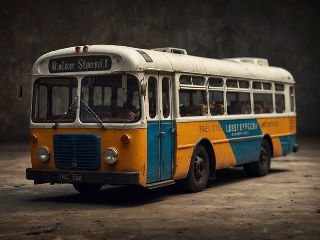 Auf dem Bild ist ein Modellbus zu sehen, der nostalgisch wirkt, mit einer bunten Lackierung aus Gelb und Blau. Hier sind einige Tipps für Reisende, die mit dem Bus unterwegs sind:1. **Fahrpläne prüfen**: Informiere dich über die Busfahrpläne, um Wartezeiten zu minimieren.2. **Tickets im Voraus kaufen**: Wo möglich, kaufe dein Ticket im Voraus, um Zeit zu sparen und um sicherzustellen, dass du einen Platz bekommst.3. **Gepäckbestimmungen beachten**: Überprüfe die Gepäckrichtlinien des Busunternehmen, um unangenehme Überraschungen zu vermeiden.4. **Frühzeitig zum Bus kommen**: Sei rechtzeitig am Busbahnhof, um deinen Bus nicht zu verpassen.5. **Unterhaltung mitnehmen**: Nimm ein Buch, Musik oder Podcasts mit, um die Reise angenehmer zu gestalten.Sicheres Reisen!
