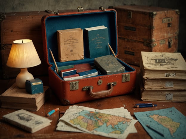 Auf dem Bild sieht man einen vintage Koffer, der mit verschiedenen Reisematerialien gefüllt ist. Darin befinden sich Bücher, Reiseunterlagen und Karten, die für die Reisevorbereitungen wichtig sind. Daneben liegt eine Lampe sowie einige Stifte und Notizblätter.Hier sind einige Tipps für effektive Reisevorbereitungen:1. **Packliste erstellen**: Notiere alle wichtigen Dinge, die du mitnehmen möchtest, um nichts zu vergessen.2. **Reiseführer lesen**: Informiere dich über dein Reiseziel, um die besten Sehenswürdigkeiten und Aktivitäten zu planen.3. **Karten und Navigation**: Nutze physische Karten oder Lade Offline-Karten auf dein Smartphone, um bei schlechtem Empfang zurechtzukommen.4. **Reisedokumente überprüfen**: Stelle sicher, dass dein Reisepass, Visa und andere Dokumente aktuell und bereit sind.5. **Budget planen**: Erstelle ein Budget, das Unterkunft, Transport, Essen und Aktivitäten umfasst.6. **Koffer richtig packen**: Packe schwerere Gegenstände unten und nutze auch den Platz in Schuhen und anderen Hohlräumen.7. **Notfallkontakte sichern**: Notiere dir wichtige Telefonnummern und Kontakte für den Notfall.Mit diesen Vorbereitungen kannst du deine Reise entspannter und organisierter angehen!