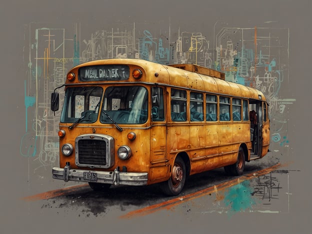 Auf dem Bild ist ein alter, gelber Bus zu sehen, der an einer Straße steht. Dieser Bus könnte symbolisch für das öffentliche Verkehrsnetz in Ghana stehen, wo Busse eine wichtige Rolle im täglichen Leben der Menschen spielen. In der modernen ghanaischen Gesellschaft sind öffentliche Verkehrsmittel, einschließlich der sogenannten „Trotros“ (Minibusse), für viele eine essentielle Möglichkeit, sich fortzubewegen.Die Verwendung von Bussen spiegelt nicht nur die fortschreitende Urbanisierung wider, sondern auch den Einfluss der Globalisierung, da immer mehr Menschen in die Städte ziehen und dort Arbeit suchen. Mit den steigenden Lebenshaltungskosten kommt es auch zu innovativen Ansätzen im Verkehrssektor, wie beispielsweise Apps für die Busverbindung und Ridesharing-Optionen.Zusätzlich zur Mobilität spielt die Buskultur in Ghana eine soziale Rolle, da sie Möglichkeiten für Interaktionen zwischen verschiedenen Gemeinschaften bietet. Die Gestaltung und der Zustand der Busse können zudem als Ausdruck von Identität und Kreativität der Fahrer sowie der Eigentümer interpretiert werden.