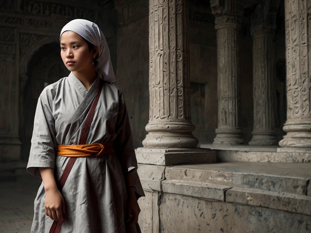 Auf dem Bild ist eine Person in traditioneller Kleidung zu sehen, die in einem historischen oder kulturellen Rahmen posiert. Wenn du nach Reisetipps für Indonesien suchst, hier sind einige Empfehlungen:1. **Kulturelle Sites**: Besuche Tempel wie den Borobudur und Prambanan auf Java, um beeindruckende architektonische Meisterwerke und kulturelle Erlebnisse zu genießen.2. **Essen**: Probiere lokale Gerichte wie Nasi Goreng (gebratenen Reis) und Satay (Spießgerichte) in authentischen Warungs.3. **Naturerlebnisse**: Erkunde die wunderschönen Strände von Bali oder die Naturparks wie den Bromo Tengger Semeru Nationalpark für atemberaubende Landschaften.4. **Transport**: Nutze lokale Verkehrsmittel wie Bemos oder kostenlose Shuttlebusse, um die Umgebung zu erkunden und gleichzeitig das lokale Leben zu erleben.5. **Respektiere die Kultur**: Denk daran, beim Besuch von Tempeln angemessene Kleidung zu tragen und die lokalen Bräuche zu respektieren.Genieße deine Reise nach Indonesien!