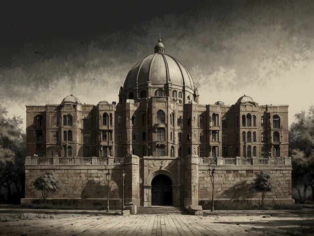 Auf dem Bild ist ein beeindruckendes, historisches Gebäude mit einer auffälligen Kuppel zu sehen. Das Bauwerk scheint in einem sanierungsbedürftigen Zustand zu sein, was auf aktuelle Herausforderungen hinweist, wie beispielsweise eine mögliche Verwitterung, strukturelle Schäden oder das Fehlen von Pflege.Erhaltungsmaßnahmen könnten die Stabilisierung der Struktur, Wiederherstellung der Fassade sowie den Schutz vor weiteren Umwelteinflüssen umfassen. Zudem wäre eine sorgfältige Planung zur Renovierung und die Einbeziehung von Experten für Denkmalpflege entscheidend, um die historischen Werte des Gebäudes zu bewahren und gleichzeitig moderne Standards zu integrieren.