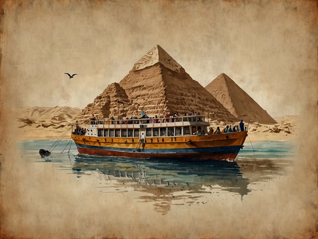 Auf dem Bild ist ein buntes Schiff zu sehen, das auf ruhigem Wasser fährt, mit den berühmten Pyramiden im Hintergrund. Dieses Bild könnte eine Szene darstellen, die oft in Ägypten zu finden ist, insbesondere in der Nähe von Kairo, wo die Pyramiden von Gizeh sind.### Tipps und Empfehlungen für die Reiseplanung nach Ägypten:1. **Kulturelle Highlights**: Besuche die Pyramiden von Gizeh und das Sphinx. Die Besichtigung ist am frühen Morgen oder späten Nachmittag besonders angenehm, da es dann weniger heiß ist.2. **Bootstour auf dem Nil**: Nutze eine Bootstour, um die Schönheit des Nils zu erleben. Viele Touren bieten ein ausgezeichnetes Erlebnis mit Blick auf die atemberaubenden Landschaften und historischen Stätten.3. **Lokale Küche**: Probiere die ägyptische Küche, darunter Gerichte wie Koshari und Falafel. Street Food ist oft frisch und lecker.4. **Sicherheit und Gesundheit**: Achte auf die lokale Sicherheit und befolge die Gesundheitstipps, wie das Trinken von abgefülltem Wasser.5. **Transport**: Plane deine Fortbewegung im Voraus. Taxis und Uber sind verbreitet, aber informiere dich über Preise und Routen.6. **Kleidung**: Kleide dich respektvoll, insbesondere bei Besuchen von religiösen Stätten. Leichte, atmungsaktive Kleidung ist ratsam.7. **Führungen**: Überlege, geführte Touren zu buchen, um tiefere Einblicke in die Geschichte und Kultur Ägyptens zu erhalten.Mit diesen Tipps kannst du eine unvergessliche Reise nach Ägypten planen!