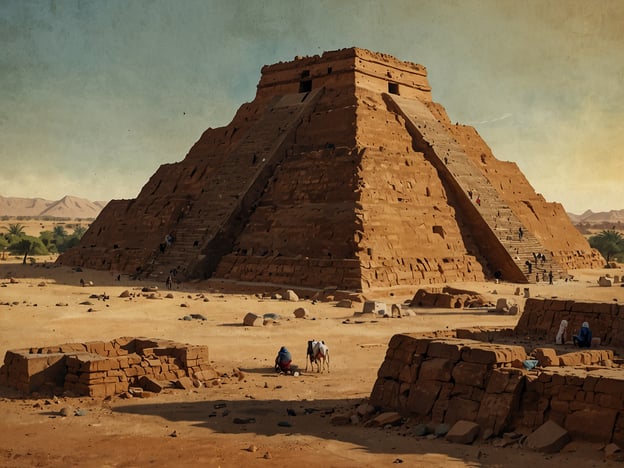 Auf dem Bild ist eine beeindruckende Pyramide zu sehen, die typischerweise mit der antiken Kultur des Sudan in Verbindung gebracht wird, insbesondere der Region Nubien. Diese Pyramiden sind weniger bekannt als die in Ägypten, bieten jedoch eine faszinierende Sicht auf die Geschichte und Architektur des alten Sudan.
**Reisetipps für den Sudan:**
1. **Besuch der Pyramiden von Meroe**: Diese Pyramiden sind ein absolutes Muss! Sie stehen in der Nähe des Nils und sind ein Teil des UNESCO-Weltkulturerbes. Hier kannst du die beeindruckende Architektur und die friedliche Wüstenlandschaft genießen.
2. **Kultur erleben**: Tauche ein in die sudanesische Kultur, indem du lokale Märkte besuchst. Khartum hat lebendige Märkte, wo du traditionelle Handwerkskunst und lokale Köstlichkeiten findest.
3. **Reisezeit beachten**: Die beste Zeit für einen Besuch sind die kühleren Monate von Oktober bis April. Dies macht das Erkunden der Wüste und der Pyramiden angenehmer.
4. **Einheimische Guides**: Es ist ratsam, einen lokalen Führer zu engagieren, um mehr über die Geschichte und die Bedeutung der Sehenswürdigkeiten zu erfahren. Viele Guides sprechen auch Englisch.
5. **Wasser und Sonnenschutz**: Vergiss nicht, ausreichend Wasser mitzunehmen und dich vor der Sonne zu schützen, da die Temperaturen in der Wüste extrem hoch sein können.
6. **Respekt für die Kultur**: Zeige Respekt gegenüber lokalen Traditionen und Bräuchen, insbesondere bei religiösen Stätten oder während des Besuchs von ländlichen Gemeinden.
Ein Besuch im Sudan kann eine unvergessliche Erfahrung sein, die dich mit der reichen Geschichte und Kultur des Landes verbindet.