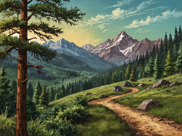 Auf dem Bild ist eine malerische Landschaft mit Bergen, Bäumen und einem Wanderweg zu sehen. Diese Umgebung ist perfekt für Aktivitäten, die Naturfreunde begeistern. Hier sind einige Vorschläge:1. **Wandern**: Der gut sichtbare Pfad lädt zu Wanderungen ein, um die Natur zu erkunden.2. **Fotografieren**: Die atemberaubende Aussicht eignet sich hervorragend für Landschaftsfotografie.3. **Picknicken**: Eine Pause im Grünen mit einem Picknickkorb könnte entspannend sein.4. **Vogelbeobachtung**: Die vielfältige Flora und Fauna bietet eine gute Möglichkeit, Vögel und andere Tiere zu beobachten.5. **Naturführung**: Teilnahme an geführten Touren, um mehr über die lokale Tier- und Pflanzenwelt zu erfahren.Diese Aktivitäten fördern ein bewusstes Erleben der Natur!