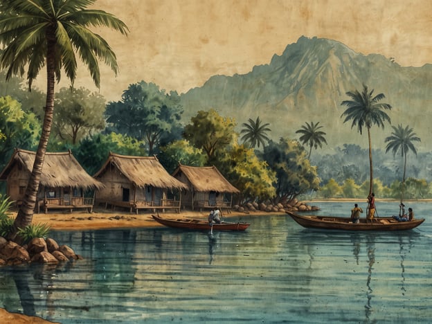 Auf dem Bild ist eine malerische Landschaft mit Hütten am Ufer eines Gewässers zu sehen, umgeben von Palmen und Bergen im Hintergrund. Diese Szenerie erinnert an die idyllischen Dörfer in Burundi.Hier sind einige Reisetipps für einen Urlaub in Burundi:1. **Besuch des Tanganjikasees**: Der Tanganjikasee bietet traumhafte Strände, Wassersportmöglichkeiten und malerische Sonnenuntergänge. Entspanne dich am Ufer und genieße die natürliche Schönheit.2. **Kulturelle Entdeckungen**: Besuche lokale Dörfer, um die Kultur und Traditionen der burundischen Bevölkerung kennenzulernen. Oft gibt es die Möglichkeit, an traditionellen Tänzen oder Handwerksvorführungen teilzunehmen.3. **Natur und Wildtiere**: Erkunde den Nationalpark Kibira, der eine Vielfalt an Flora und Fauna beherbergt. Hier kannst du auch auf Wanderungen schneebedeckte Gipfel und verschiedene Tierarten entdecken.4. **Gastronomie**: Probiere die lokale Küche! Spezialitäten wie „ukari“ (ein Gericht aus Mais) oder „isombe“ (ein Gericht aus Maniokblättern) sind sehr empfehlenswert.5. **Kunst und Handwerk**: Kaufe einheimische Handwerkskunst, wie z.B. Körbe oder Holzschnitzereien, als Andenken an deinen Besuch.Plan deine Reise gut und genieße die vielfältigen Erlebnisse, die Burundi zu bieten hat!