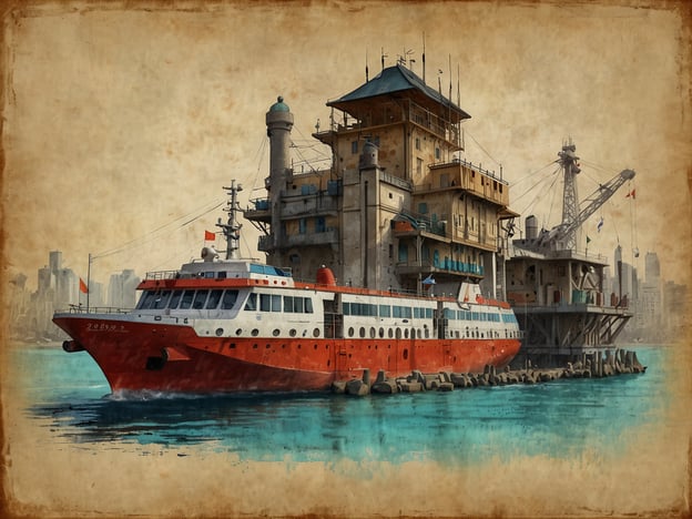 Auf dem Bild ist ein großes Schiff zu sehen, das als schwimmende Plattform oder stationäres Gebäude wirkt. Dies könnte eine wirtschaftliche Bedeutung haben, indem es in der Schifffahrt oder im Handel eingesetzt wird. Solche Kombinationen von Schiff und Plattform sind oft in der Offshore-Industrie zu finden, insbesondere im Zusammenhang mit Öl- oder Gasförderung.Außerdem könnte das Schiff symbolisch für die maritime Wirtschaft stehen, die für den globalen Handel von großer Wichtigkeit ist. Häfen und schwimmende Einrichtungen spielen eine entscheidende Rolle bei der Logistik und dem Transport von Gütern, was wiederum Wirtschaftswachstum und Beschäftigung in Küstenregionen fördert.