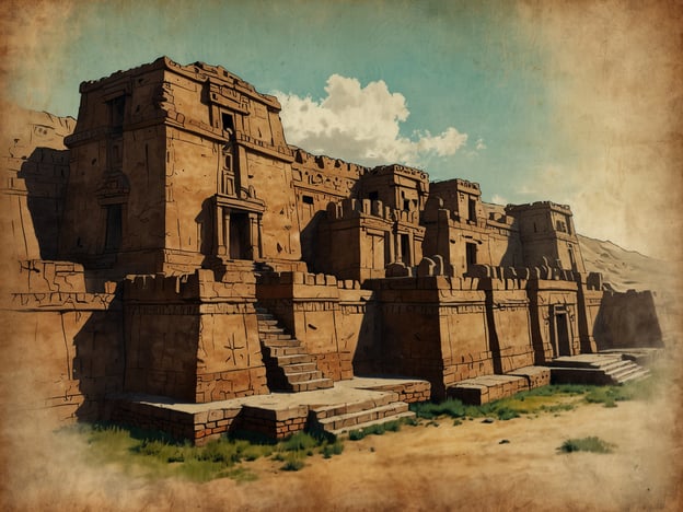 Auf dem Bild sind vermutlich antike Bauwerke zu sehen, die an die historischen Stätten Äthiopiens erinnern könnten, wie beispielsweise die Felsenkirchen von Lalibela oder die Ruinen von Aksum.Äthiopien hat eine bedeutende Rolle in der Menschheitsgeschichte gespielt, vor allem durch seine einzigartige Kultur und Geschichte. Es ist eines der ältesten Länder der Welt mit einer der ältesten Zivilisationen, die bis in die biblische Zeit zurückreicht. Äthiopien war eines der ersten Länder, die das Christentum annahmen, und es hat eine reiche Tradition der Religion und Kunst.Darüber hinaus war das Königreich Aksum ein wichtiger Handelspartner in der Antike und spielte eine zentrale Rolle in der Entwicklung des Handels im Roten Meer. Die architektonischen Errungenschaften Äthiopiens spiegeln die Vielfalt und den Reichtum dieser Geschichte wider, die bis heute in den Überresten errichteter Monumente und Bauten sichtbar ist.