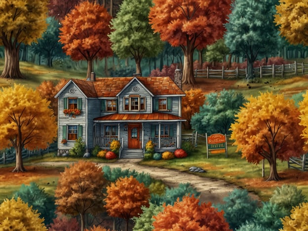 Auf dem Bild ist ein malerisches Haus in einer herbstlichen Landschaft zu sehen, umgeben von farbenfrohen Bäumen in verschiedenen Orangetönen und anderen Herbstfarben. Es scheint eine ruhige und idyllische Umgebung zu sein, ideal für einen herbstlichen Rückzug.**Tipps für die Planung der Herbstferien:**1. **Wanderungen in der Natur:** Nutze die bunten Herbstlandschaften für entspannende Wanderungen. Entdecke neue Trails oder besuche einen Nationalpark.2. **Herbstliche Aktivitäten:** Plane Besuche bei örtlichen Obstbauern oder Kürbisfeldern. Erntezeit bietet viele Möglichkeiten für Erlebnisse, z.B. Apfelpflücken.3. **Gemütliche Abende:** Mache es dir zu Hause oder in einer Ferienwohnung gemütlich. Zünde Kerzen an und genieße heiße Getränke oder selbstgemachte Kürbisgerichte.4. **Kultur und Feste:** Informiere dich über lokale Herbstfeste oder Märkte. Diese bieten oft Handwerkskunst, saisonale Spezialitäten und Unterhaltung.5. **Reisezeit beachten:** Plane deine Reisezeiten gut, um den Herbstverkehr zu vermeiden und die besten Farben der Jahreszeit zu erleben.Mit diesen Tipps kannst du deine Herbstferien optimal gestalten und die Schönheit der Saison genießen!