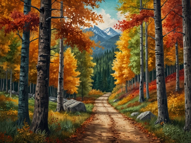 Auf dem Bild ist ein malerischer Waldweg zu sehen, umgeben von bunten Bäumen, die im Herbst leuchten. Die Farben variieren von leuchtendem Gelb bis zu tiefem Rot, und im Hintergrund sind Berge zu erkennen.Hier sind einige Aktivitäten, die Reisende im Herbstabenteuer genießen könnten:1. **Wanderungen**: Erkunde die herbstlichen Pfade und genieße die frische Luft und die wechselnden Farben der Blätter.2. **Fotografie**: Halte die Schönheit der Natur mit deiner Kamera fest, insbesondere die beeindruckenden Farbkontraste.3. **Pilzesammeln**: Lerne, welche Pilze essbar sind, und mache eine kleine Exkursion, um sie zu sammeln.4. **Picknick**: Plane ein Picknick in der Natur, umgeben von den herbstlichen Farben und der Ruhe des Waldes.5. **Nachtwanderungen**: Erlebe die Stille des Waldes bei Nacht und vielleicht sogar den sternklaren Himmel.6. **Naturmalerei**: Lass dich von der atemberaubenden Kulisse inspirieren und male die Herbstlandschaft.Diese Aktivitäten bieten eine wunderbare Möglichkeit, die Magie des Herbstes in der Natur zu genießen!