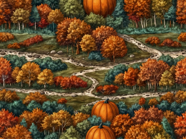Auf dem Bild sind herbstliche Wälder mit bunten Bäumen in warmen Farben zu sehen, dazu sind Kürbisse abgebildet. Diese Szene spiegelt eine idyllische herbstliche Landschaft wider.Für ein unvergessliches Herbstabenteuer empfehle ich folgende Top-Städte:1. **Vermont, Burlington** - Berühmt für seine atemberaubenden Herbstfarben und gemütliche Atmosphäre.2. **New York, New York** - Besonders im Central Park, wo die Blätter in leuchtenden Farben leuchten.3. **Nashville, Tennessee** - Schönes Wetter und viele Festivals im Herbst.4. **San Francisco, Kalifornien** - Genießen Sie die milden Temperaturen und die traumhaften Sonnenuntergänge.5. **Boston, Massachusetts** - Führungen durch historische Stätten und schöne Parks mit Herbstlaub.Diese Städte bieten viele Möglichkeiten, den Herbst in seiner schönsten Form zu erleben!
