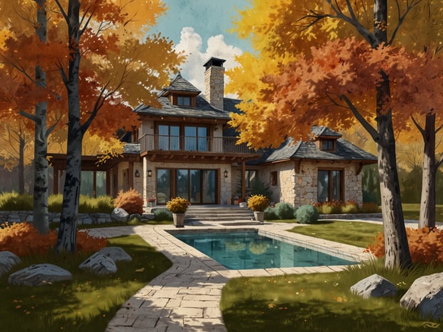 Auf dem Bild ist ein schönes, modern gestaltetes Haus zu sehen, umgeben von farbenfrohen Herbstbäumen. Die Umgebung hat eine gemütliche, entspannende Atmosphäre mit einem Pool im Vordergrund und gepflegten Gartenanlagen.Wenn du nach Top Wellnesshotels für den Herbst suchst, könnten folgende Empfehlungen interessant sein:1. **Aqua Dome - Tirol Therme Längenfeld**: Ein Wellnesshotel in den österreichischen Alpen, bekannt für seine Thermalbäder und atemberaubende Bergsicht.2. **Schwarzwaldhotel**: Ein Hotel umgeben von der schönen Natur des Schwarzwalds, das verschiedene Wellnessanwendungen und ein umfangreiches Spa-Angebot bietet.3. **Hotel Jagdhof - Tirol**: Ein luxuriöses Wellnesshotel mit einem großen Spa-Bereich, ideal für Erholung und Entspannung während der Herbstmonate.4. **Bodensee Spa Hotel**: Ein modernes Hotel am Bodensee, das Wellness und Wellnessanwendungen mit Blick auf den See kombiniert.5. **Therme Erding**: Nahe München, bietet nicht nur ein umfassendes Wellness- und Spa-Angebot, sondern auch Spaß für die ganze Familie.Diese Orte bieten die perfekte Gelegenheit, um im Herbst zu entspannen und die Natur zu genießen!