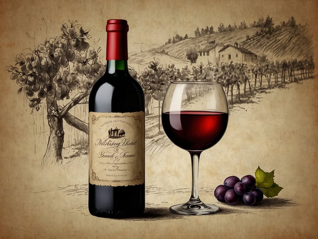 Auf dem Bild ist eine Flasche Rotwein sowie ein Glas Rotwein zu sehen, begleitet von ein paar Trauben und einer Hintergrundzeichnung von Weinbergen.Hier sind einige Reisetipps für Weinfestbesucher:1. **Weinproben**: Nutze die Gelegenheit, verschiedene Weinsorten zu probieren. Sprich mit den Winzern, um mehr über die Herkunft und die Herstellung zu erfahren.2. **Essen**: Probiere lokale Speisen, die gut zu den Weinen passen. Käseplatten, Baguettes und regionale Spezialitäten sind meist erhältlich.3. **Transport**: Plane deinen Transport im Voraus, insbesondere wenn du alkoholische Getränke konsumierst. Vielleicht gibt es Shuttle-Services oder öffentliche Verkehrsmittel.4. **Kleidung**: Trage bequeme, aber auch angemessene Kleidung, da viele Festivals im Freien stattfinden und die Witterung unbeständig sein kann.5. **Früh ankommen**: Komm früh an, um lange Schlangen zu vermeiden und die besten Weine zu ergattern.6. **Souvenirs**: Überlege, ob du Flaschen nach Hause mitnehmen möchtest. Achte auf die Bestimmungen für den Transport von Alkohol.7. **Informiere dich über die Gegend**: Jede Weinregion hat ihre eigenen Besonderheiten und Geschichten, die es wert sind, entdeckt zu werden.Viel Spaß beim Weinfest!