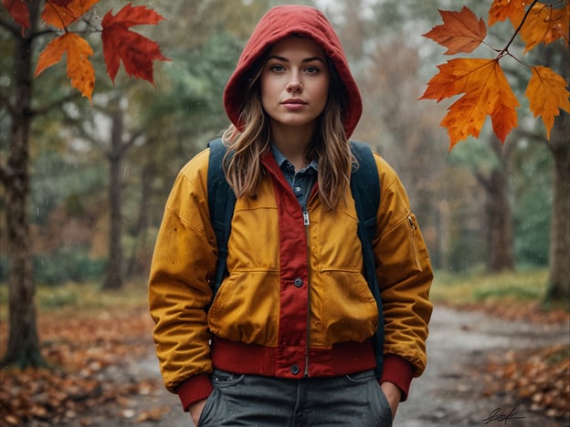 Auf dem Bild ist eine Person im Freien zu sehen, die einen dicken, bunten Pullover und eine Kapuze trägt. Der Hintergrund zeigt eine herbstliche Landschaft mit bunten Blättern und einem Weg, der von Bäumen gesäumt ist.Hier sind einige praktische Tipps für eine Herbstreise:1. **Kleidung**: Trage Schichten, um dich an wechselnde Temperaturen anzupassen. Denk an einen warmen Pullover, eine wind- und wasserabweisende Jacke, und comfortable Schuhe.2. **Ausrüstung**: Nimm einen Rucksack mit, um Snacks, Wasser und eventuell eine Kamera für die schönen Herbstlandschaften zu transportieren.3. **Sicherheit**: Achte auf rutschige Wege aufgrund von nassen Blättern und achte darauf, in der Dämmerung zurückzukehren.4. **Natur erleben**: Plane Spaziergänge in Parks oder Wäldern, um die Schönheit des Herbstes zu genießen. Achte auf die Tierwelt und die verschiedenen Farben der Blätter.5. **Geselligkeit**: Plane einen Picknick oder ein Lagerfeuer mit Freunden oder Familie, um die herbstliche Atmosphäre gemeinsam zu erleben.Genieße die Farbenpracht der Jahreszeit!