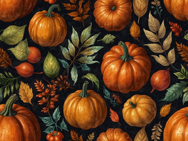 Auf dem Bild sind verschiedene Kürbisse und herbstliche Blätter zu sehen. Diese repräsentieren kulinarische Highlights im Herbst, wie zum Beispiel:1. **Kürbissuppe**: Ein cremiges Gericht, das perfekt für kalte Tage ist.2. **Kürbiskuchen**: Ein süßes Dessert, das oft mit Gewürzen wie Zimt und Muskatnuss verfeinert wird.3. **Geröstete Kürbiskerne**: Ein gesunder Snack, der reich an Nährstoffen ist.4. **Herbstsalate**: Mit frischen Blättern, Äpfeln oder Nüssen, die den Geschmack der Saison widerspiegeln.Die Farben und Formen der Kürbisse symbolisieren zudem die Fülle und die Erntezeit des Herbstes.