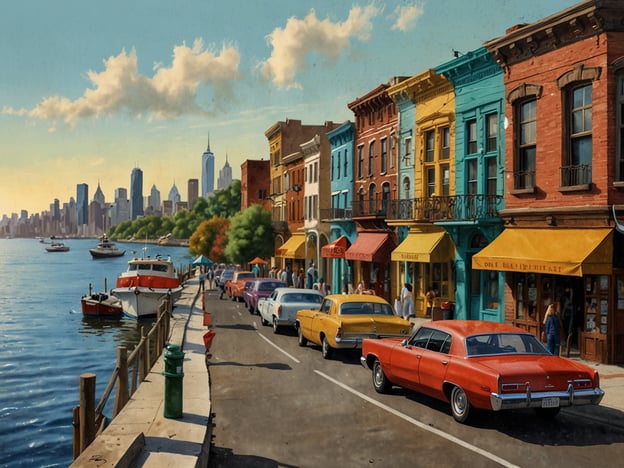 Auf dem Bild ist eine malerische Küstenstraße zu sehen, gesäumt von bunten Gebäuden und klassischen Autos. Im Hintergrund erhebt sich die skyline einer Stadt mit hohen Wolkenkratzern. Am Wasser sind einige Boote zu sehen, und Menschen schlendern entlang der Uferpromenade.
**Fazit: Warum Toronto einen Besuch wert ist:** Toronto bezaubert mit seiner vielfältigen Architektur, lebendigen Kulturszene und herrlichem Wasserblick. Die Mischung aus modernen Hochhäusern und historischen Vierteln, gepaart mit einem reichen Angebot an Museen, Restaurants und Freizeitmöglichkeiten, macht die Stadt zu einem attraktiven Reiseziel für jeden Geschmack. Die freundliche Atmosphäre und kulturelle Vielfalt machen einen Besuch unvergesslich.