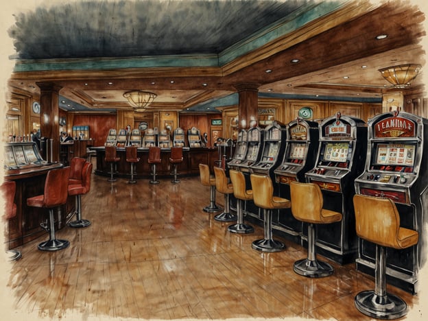 Auf dem Bild ist eine Innenansicht eines Casinos zu sehen, das mit Spielautomaten ausgestattet ist. Es gibt eine Bar oder einen Empfangsbereich im Hintergrund, während die Sitzgelegenheiten vor den Spielautomaten einladend wirken.
In Bezug auf die berühmtesten Casinos im Überblick: Casinos sind oftmals bekannt für ihre verschiedenen Spielmöglichkeiten, luxuriöse Atmosphäre und Unterhaltung. Einige der bekanntesten Casinos weltweit sind das Bellagio in Las Vegas, das Casino de Monte-Carlo in Monaco und das Venetian in Las Vegas. Diese Orte sind nicht nur für das Spielen, sondern auch für ihre beeindruckende Architektur und erstklassigen Restaurants berühmt.