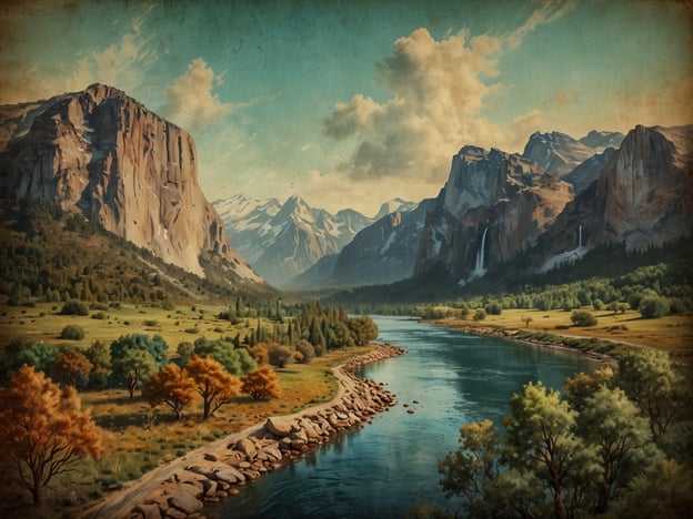 Auf dem Bild ist eine malerische Landschaft mit majestätischen Bergen, einem ruhigen Fluss und einer üppigen Wiesenfläche zu sehen. Diese Art von Szene könnte im Yosemite-Nationalpark in Kalifornien sein, bekannt für seine beeindruckenden Granitfelsen, Wasserfälle und vielfältigen Wanderwege.
In der Umgebung könnten folgende Aktivitäten und Sehenswürdigkeiten genossen werden:
1. **Yosemite Falls**: Die höchsten Wasserfälle in Nordamerika, besonders spektakulär im Frühling, wenn die Schneeschmelze den Wasserfluss erhöht.
2. **Ansel Adams Gallery**: Ein Ort, um die beeindruckenden Fotografien des berühmten Fotografen zu bewundern, der für seine Landschaftsbilder von Yosemite bekannt ist.
3. **Wandern**: Zahlreiche Wanderwege, darunter der Aufstieg zum Half Dome oder die Wanderung zum Glacier Point, bieten atemberaubende Ausblicke.
4. **Wildtierbeobachtungen**: Der Park beherbergt eine Vielzahl an Tieren, darunter Schwarzbären, Elche und viele Vogelarten.
5. **Fotografie**: Die beeindruckende Natur bietet zahlreiche Gelegenheiten für Natur- und Landschaftsfotografie.
Einziger Nachteil dieser wunderschönen Umgebung kann die hohe Besucherzahl während der Hauptsaison sein.