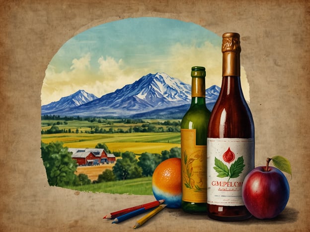 Auf dem Bild sieht man eine malerische Landschaft mit Bergen im Hintergrund, umgeben von Wiesen und einem Bauernhof. Vor der Landschaft sind zwei Flaschen Wein und eine Auswahl an Früchten, darunter ein Apfel und eine Orange, zu sehen.Wenn du Festivals suchst, die du nicht verpassen solltest, hier sind ein paar Vorschläge:1. **Oktoberfest (München)** - Das berühmteste Bierfest der Welt, wo du bayerische Kultur und leckeres Essen genießen kannst.2. **Weinfest (Bad Dürkheim)** - Ein Fest, das dem Wein gewidmet ist, ideal für Weinliebhaber.3. **Erntedankfest** - Oft in ländlichen Regionen gefeiert, wo lokale Produkte und landwirtschaftliche Traditionen im Vordergrund stehen.4. **Kirmes/Funfairs** - Diese finden das ganze Jahr über in vielen Städten statt und bieten Spaß und Festlichkeit für alle Altersgruppen.Solche Festivals bieten eine großartige Gelegenheit, regionale Spezialitäten und die lokale Kultur zu entdecken!