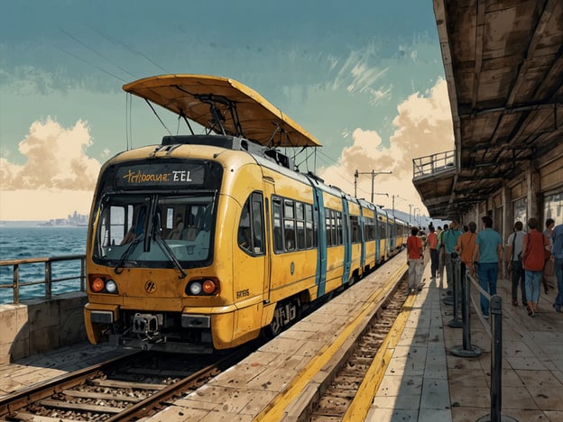 Auf dem Bild ist eine moderne Straßenbahn zu sehen, die an einem Bahnhof hält. Die Technologische Innovation in diesem Kontext ist die Nutzung von Elektrofahrzeugen im öffentlichen Nahverkehr, was zur Reduzierung der CO2-Emissionen beiträgt.Diese Art von Verkehrsmittel fördert die Nachhaltigkeit und verbessert die Lebensqualität in urbanen Gebieten, da sie umweltfreundlicher ist als herkömmliche Fahrzeuge. Außerdem kann die Integration solcher Technologien zu effizienteren Verkehrssystemen führen, die die Anbindung zwischen verschiedenen Stadtteilen verbessern, was den Pendelverkehr erleichtert und somit Staus reduzieren kann.Die Auswirkungen sind vielschichtig: Weniger Luftverschmutzung, höhere Lebensqualität und ein zugänglicherer Nahverkehr sind nur einige Vorteile, die durch den Einsatz moderner elektrischer Transportmittel entstehen können.