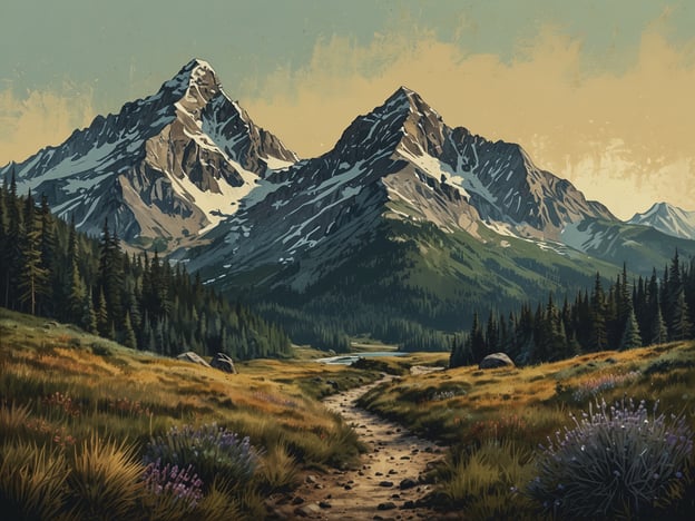 Auf dem Bild sind majestätische Berge und eine wunderschöne Landschaft zu sehen, die an den Rocky Mountain Nationalpark erinnert. Hier können Besucher zahlreiche Abenteuer und Aktivitäten erleben. Beliebt sind Wanderungen auf den zahlreichen Trails, die durch dichte Wälder und entlang glitzernder Seen führen.Für die Abenteuerlustigen gibt es Möglichkeiten zum Klettern, Mountainbiken und Angeln. In den Sommermonaten bieten sich auch geführte Tierbeobachtungen an, um Wildtiere wie Elche und Bären in ihrem natürlichen Lebensraum zu sehen. Im Winter verwandelt sich der Park in ein Schneewunderland, wo Skifahren und Schneeschuhwandern gefragt sind.Die beeindruckende Natur und die vielfältigen Aktivitäten machen den Rocky Mountain Nationalpark zu einem idealen Ziel für Naturliebhaber und Abenteuerenthusiasten.