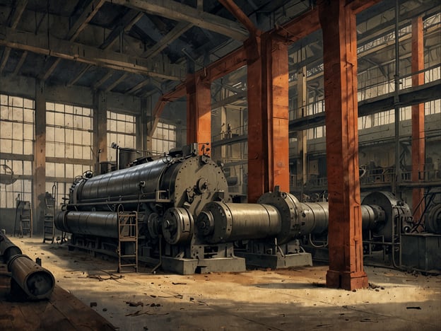 Auf dem Bild ist eine große, industriell geprägte Halle mit mächtigen Maschinen und einem rustikalen, industriellen Stil zu sehen. Diese Szenerie erinnert stark an die Wurzeln der Industrie in Pittsburgh, die im 19. und frühen 20. Jahrhundert stark geprägt wurde von Stahl- und Kohlenbergbau. Die Stadt war ein Zentrum für die Schwerindustrie, und zahlreiche Fabriken und Werkstätten prägten das Stadtbild.Typisch für die damalige Zeit sind die großen Maschinen, die für die Herstellung von Stahl und anderen industriellen Erzeugnissen verwendet wurden. Der offene Raum mit hohen Decken und großen Fenstern spiegelt die funktionale Architektur wider, die für Produktionsstätten dieser Ära charakteristisch war. Pittsburghs industrielle Vergangenheit ist untrennbar mit dem Fortschritt der amerikanischen Industriegeschichte verbunden, was in diesem Bild deutlich zur Geltung kommt.