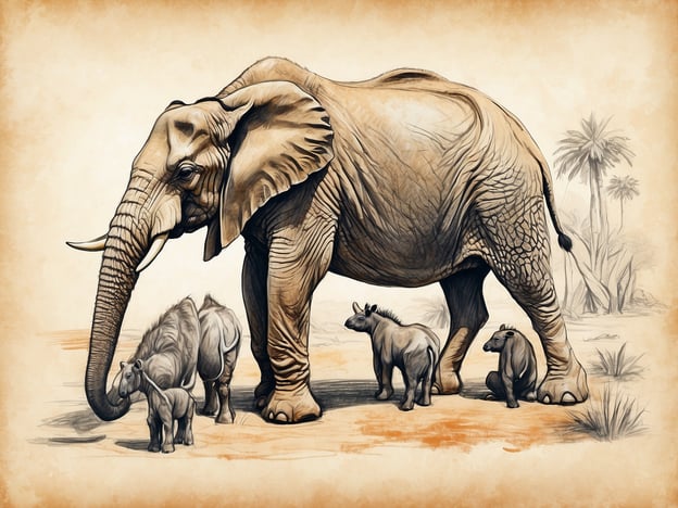 Auf dem Bild ist ein Elefant zu sehen, der von mehreren anderen Tieren umgeben ist, wahrscheinlich jungen Nashörnern. Im Zoo könnten Besucher spannende Aktivitäten erleben, wie zum Beispiel:1. **Tierfütterungen**: Besucher könnten beobachten, wie die Tierpfleger die Tiere füttern, was besonders bei großen Tieren wie Elefanten eindrucksvoll ist.2. **Tierbeobachtung**: Es wäre interessant, die Interaktionen zwischen den verschiedenen Arten zu sehen, insbesondere, wie der Elefant mit den Nashörnern umgeht.3. **Lehrvorträge**: Zoos bieten oft informative Vorträge, in denen die Besucher mehr über die Lebensweise und den Schutz dieser Tiere erfahren können.4. **Sonderveranstaltungen**: Zu besonderen Anlässen könnten thematische Events stattfinden, die sich auf den Schauspiel der großen Tiere konzentrieren.Diese Erlebnisse machen den Besuch im Zoo besonders informativ und unterhaltsam.