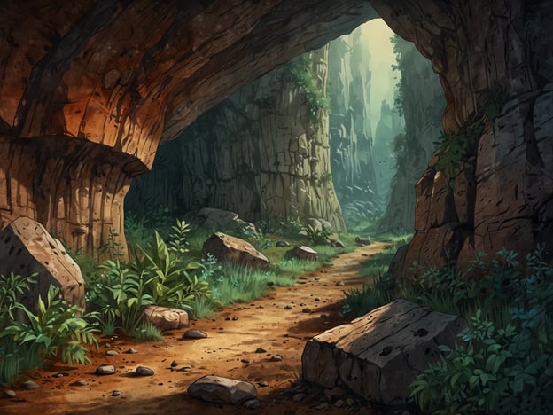 Auf dem Bild ist eine Höhle mit einem natürlichen Gang zu sehen, der von hohen Felsen umgeben ist. Der Boden ist mit einem schmalen Weg und verschiedenen Pflanzen bewachsen.Ökologisch betrachtet bietet eine Höhle wie diese einen wichtigen Lebensraum für viele Organismen. Die feuchte Umgebung kann ideale Bedingungen für Flechten, Moos und andere Pflanzenarten schaffen. Diese Pflanzen sind nicht nur für die Biodiversität bedeutend, sondern sie tragen auch zur Regulierung des Mikroklimas innerhalb der Höhle bei.Zusätzlich können Höhlen als Lebensraum für Tierarten wie Fledermäuse, Insekten und andere Wirbellose dienen. Diese Tiere sind oft an die spezifischen Bedingungen in Höhlen angepasst und spielen eine wichtige Rolle im Ökosystem, beispielsweise durch Bestäubung und den Abbau organischer Materie.Die Stabilität des Höhleneingangs und das Vorhandensein von Wasser können auch dazu beitragen, dass Tiere und Pflanzen gedeihen, was die ökologische Vielfalt in solchen Gebieten weiter unterstützt.