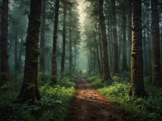 Auf dem Bild ist ein ruhiger Weg, der durch einen Nebelwald führt. Die hohen Bäume sind dicht und der Nebel verleiht der Szenerie eine mystische Atmosphäre. Wenn man an einem solchen Ort wandert, fühlt man sich oft wie in eine andere Welt versetzt. Der Geruch von feuchtem Holz und frischem Moos umgibt einen, und das gedämpfte Licht schafft eine fast meditative Stimmung.Jeder Schritt auf dem schmalen Pfad fühlt sich an wie eine Entdeckungsreise. Manchmal hört man das leise Rascheln von Tieren oder das sanfte Plätschern eines nahen Baches. Solche Wandererlebnisse im Nebelwald sind nicht nur eine Flucht aus dem Alltag, sondern auch eine Gelegenheit, die Schönheit und Ruhe der Natur zu genießen und sich mit sich selbst zu verbinden.