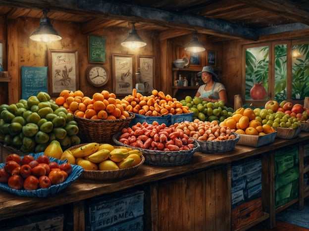 Auf dem Bild ist ein Markt mit einer Vielzahl von frischen Früchten zu sehen. Solche Märkte sind in Jaco, Costa Rica, sehr beliebt und bieten kulinarische Highlights wie exotische Früchte, die frisch vom Bauern geliefert werden.Hier sind einige besondere Früchte, die du in Jaco probieren kannst:1. **Mango** – Saftig und süß, ideal für einen erfrischenden Snack.2. **Papaya** – Reich an Vitaminen, perfekt für Smoothies oder einfach pur.3. **Ananas** – Für ihre Süße bekannt, wird oft in Salaten oder Desserts verwendet.4. **Kokosnuss** – Frisch geöffnet, bietet sie eine herrliche Erfrischung.5. **Guave** – Mit ihrem einzigartigen Geschmack ist sie ein echtes Highlight.Diese Früchte bilden die Grundlage für viele köstliche Gerichte und Getränke in der Region.