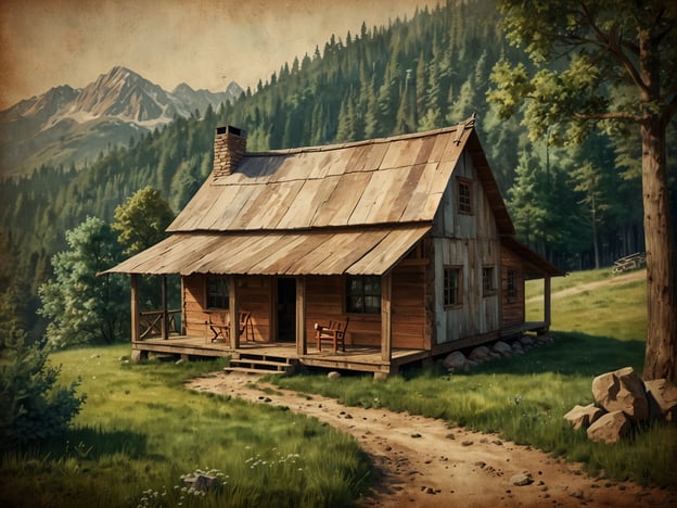 Auf dem Bild ist eine rustikale Holzhaushütte in einer malerischen Landschaft zu sehen. Um die Hütte herum gibt es eine grüne Wiese, umgeben von Bäumen und Bergen. Vor Ort könnte man verschiedene Aktivitäten genießen, wie zum Beispiel:1. **Wanderungen**: Die Umgebung lädt zu erholsamen Spaziergängen oder anspruchsvollen Wanderungen in den Bergen ein.2. **Picknicks**: Man könnte ein Picknick auf der Wiese veranstalten und die frische Luft sowie die Natur genießen.3. **Entspannung**: Auf der Veranda der Hütte könnte man entspannen und die Aussicht auf die Berge und Wälder bewundern.4. **Naturbeobachtungen**: Die Gegend bietet Gelegenheit, Wildtiere zu beobachten oder die vielfältige Flora zu erkunden.5. **Feuerabende**: Am Abend könnte man ein Lagerfeuer machen, um zusammensitzen und Geschichten zu erzählen.Diese Aktivitäten bieten eine wunderbare Möglichkeit, die Natur und die ruhige Atmosphäre der Umgebung zu genießen.