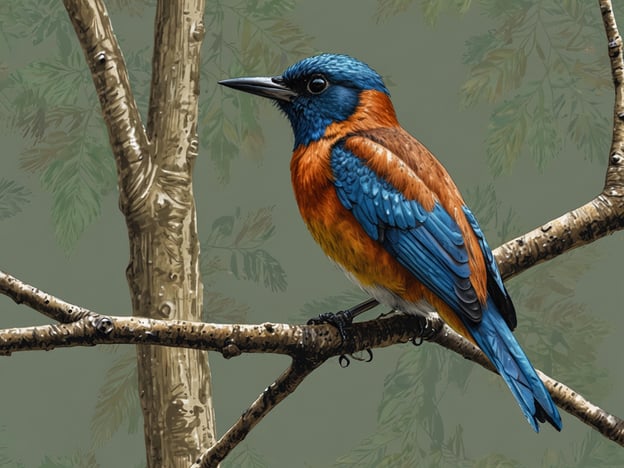 Auf dem Bild ist ein [[Vogel]] zu sehen, der lebhaft gefärbt ist, mit leuchtend blauen und orangefarbenen Federn. Er sitzt auf einem Ast und ist Teil einer natürlichen Umgebung.**Praktische Tipps für angehende Vogelbeobachter:**1. **Beobachtungsplatz wählen:** Wählen Sie einen ruhigen Ort in der Natur, wo Vögel häufig anzutreffen sind. Flüsse, Seen und Parks sind gute Optionen.2. **Ausrüstung:** Verwenden Sie ein Fernglas oder ein Teleskop, um Vögel aus der Ferne zu beobachten, ohne sie zu stören.3. **Leise sein:** Reduzieren Sie Geräusche, um die Vögel nicht zu verscheuchen. Sprechen Sie ruhig und bewegen Sie sich langsam.4. **Notizbuch führen:** Halten Sie Beobachtungen in einem Notizbuch fest, inklusive Datum, Ort, und Arten, die Sie gesehen haben.5. **Vogelfutterstellen:** Installieren Sie Futterhäuschen in Ihrem Garten, um Vögel anzulocken und sie aus der Nähe zu beobachten.6. **Vogelstimmen lernen:** Hören Sie sich Vogelstimmen an, um bei der Identifikation der Arten zu helfen. Apps können nützlich sein.7. **Humor und Geduld:** Seien Sie geduldig. Manchmal braucht es Zeit, um Vögel zu entdecken. Genießen Sie den Prozess!
