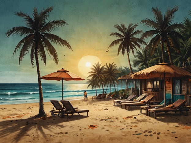 Auf dem Bild sind eine malerische Strandlandschaft und eine entspannte Atmosphäre zu sehen. Der Coco Strand bietet perfekten Raum für verschiedene Aktivitäten:1. **Sonnenbaden**: Die Liegestühle laden dazu ein, die Sonne zu genießen und sich zu entspannen.2. **Schwimmen**: Das klare, blaue Wasser eignet sich hervorragend zum Schwimmen und Erfrischen.3. **Spazierengehen**: Der Sandstrand bietet eine ideale Gelegenheit für Spaziergänge, besonders bei Sonnenuntergang.4. **Wassersport**: Möglichkeiten für Aktivitäten wie Schnorcheln, Kajakfahren oder Stand-Up-Paddling könnten ebenfalls vorhanden sein.5. **Essen und Trinken**: In der Nähe gibt es möglicherweise Strandbars, wo man frische Cocktails und lokale Spezialitäten genießen kann.Insgesamt vermittelt der Ort ein Gefühl von Ruhe und Erholung.