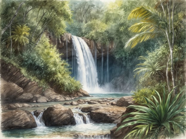 Cascada Blanca: Malerischer Wasserfall inmitten grüner Natur